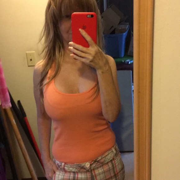 🧡American eagle peach lace tank top- XS - Picture 3 of 12